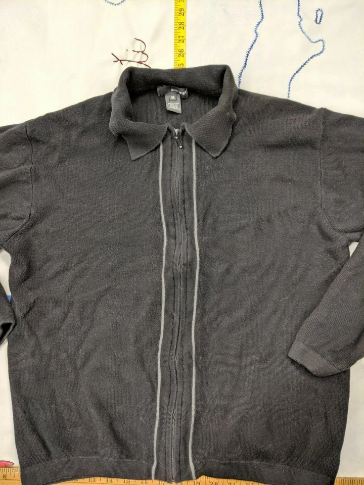 Sudadera Para Hombre Mediana Pizarra Cuello Cremallera Completa, 100% Algodón Australiano Foto 2 de 3