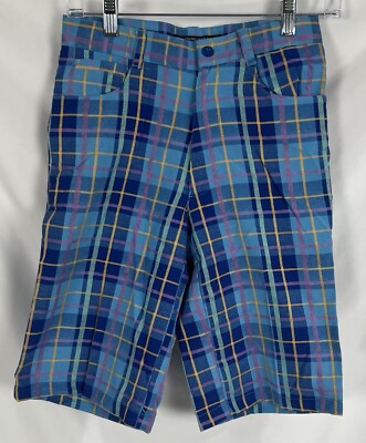 Beyond the Limit Shorts Youth 12 Multicolor Plaid Long Length