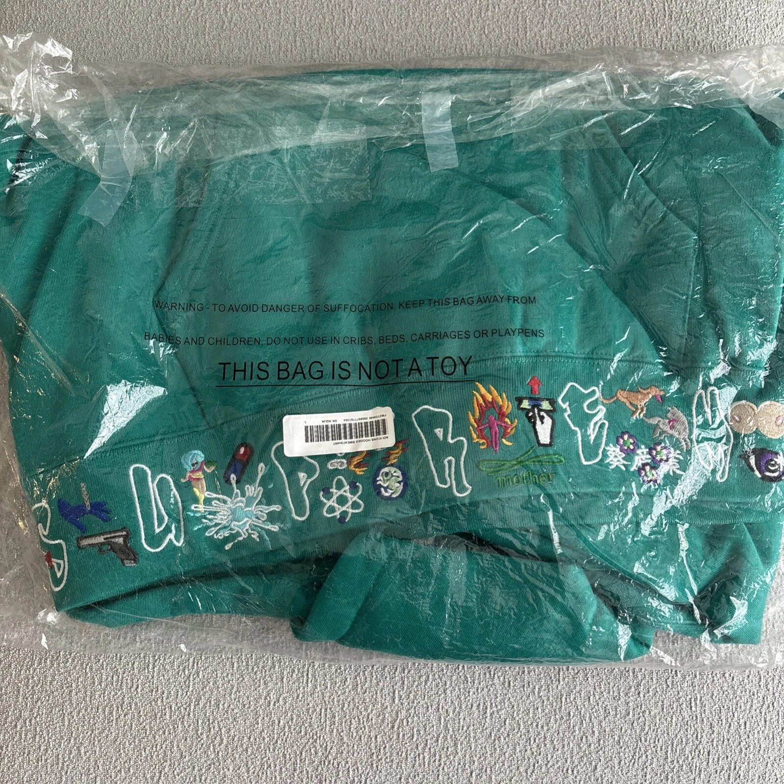 ✅? Sweat à Capuche Supreme x AOI Icons Dark Aqua Taille L Neuf dans son sac