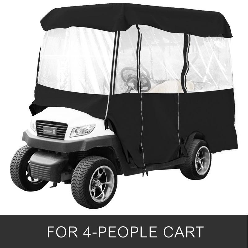 4 Passenger Golf Cart Cover Waterproof Driving Enclosure W/ Rollup
