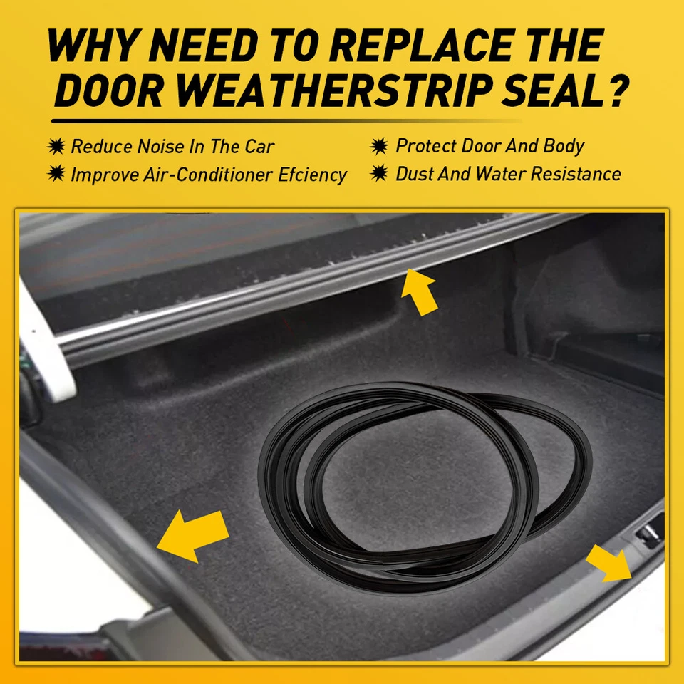 Tapa del maletero trasero Weatherstrip goma negra para Toyota Corolla 2003-2008 tira de sellado Foto 3 de 4