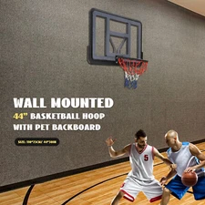 Basketball Backboard Rim Combo Wall-Mounted Basket Ball Hoop Shatterproof 44inch