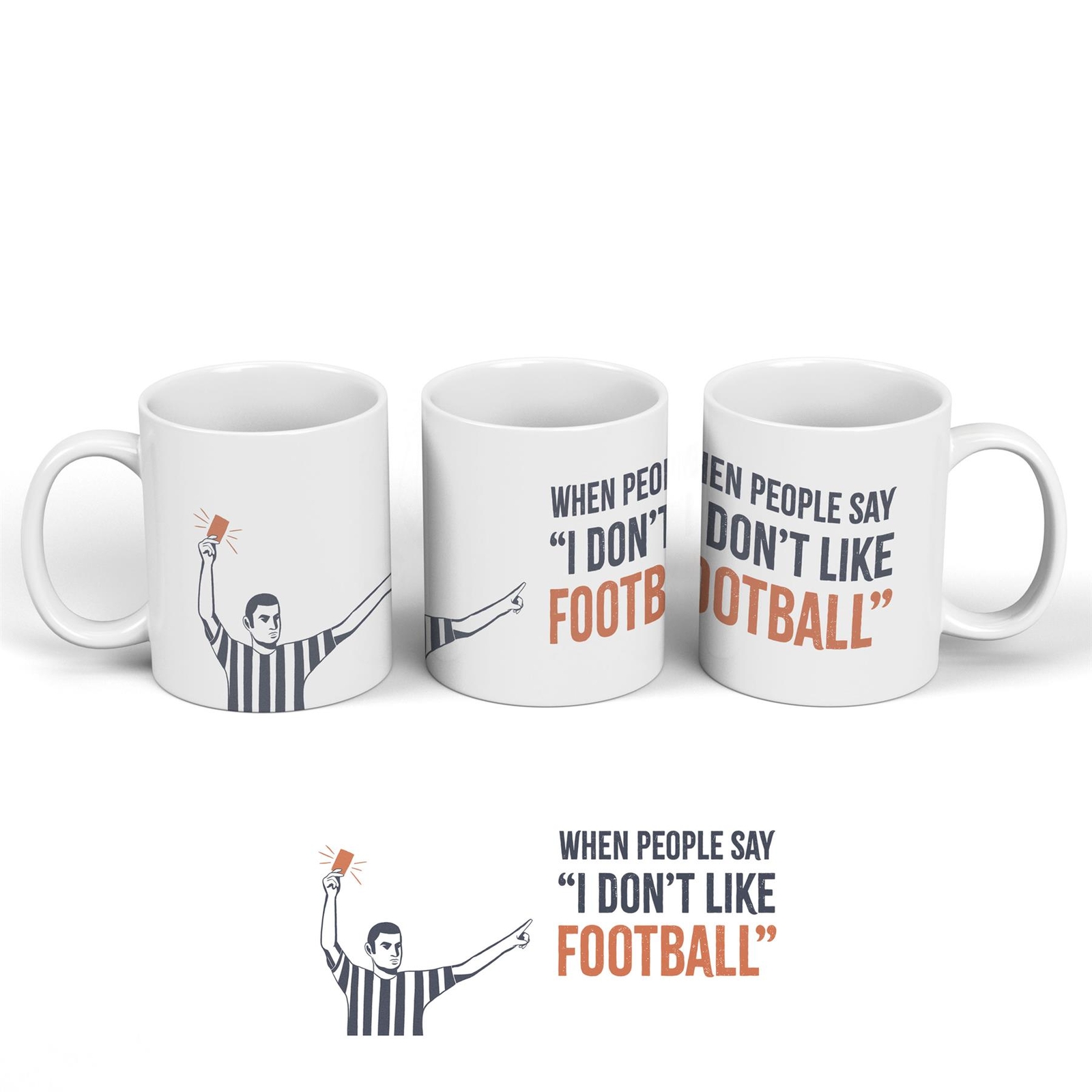 Football Red Card Humorous Hobby Typography Ceramic Classic Mug
