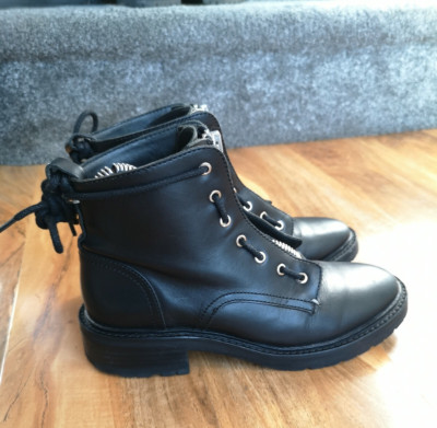 Rag & Bone Damen Stiefeletten schwarz Leder, Größe 3,5 UK / 35 EU TOP