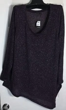 New Lane Bryant women plus size 22-24 Glitter top scoop neck Asymmetric bottom