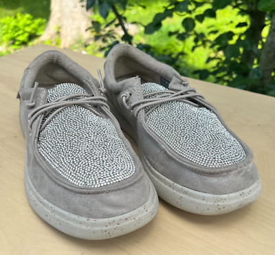 Bobs by Skechers Size 10 M SUPER FLIRTSNEAKER Taupe Loafers Women's Shoes