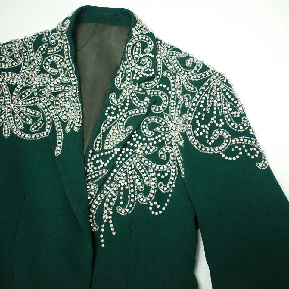 Elegante Traje Para Mujer Mantón Solapa Sencillo Pecho Negocios Informal Trajes Pantalones Foto 4 de 4