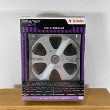 NEW SEALED VERBATIM 5 Pack DVD+R Recordable Blank DVDs 4.7GB 120 Mins