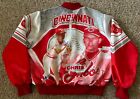 Vintage 90s Chris Sabo Chalk Line Fanimation Jacket Size Xl Cincinnati Reds Mlb