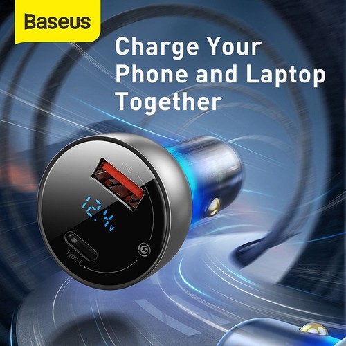 Baseus 65W USB Typ C Auto Ladegerät QC4.0 Schnell Ladeadapter Zigarettenanzünder - Bild 10 von 23