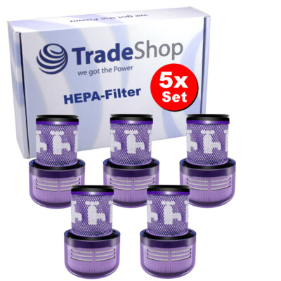 5x Filter für Dyson V12, V12 Detect Slim Absolute, V12 Detect Slim Staubsauger