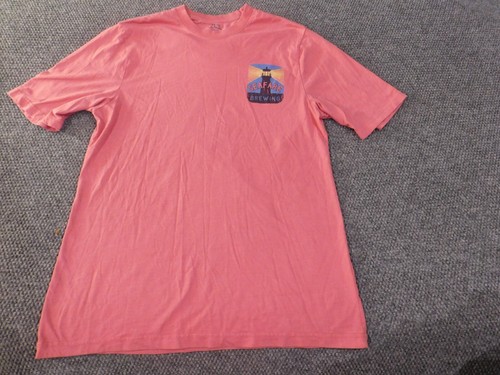 izod saltwater shirt Large pink tall mens graphic brewing seafare - Picture 2 of 12