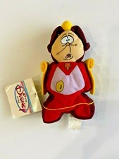 BEAUTY AND THE BEAST COGSWORTH PLUSH TOY EXCLUSIVE THE DISNEY STORE 7''