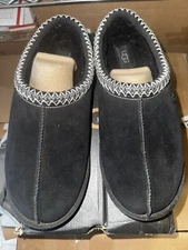 UGG TAZZ Platform Black Men’s Suede Slippers Size 10 - New