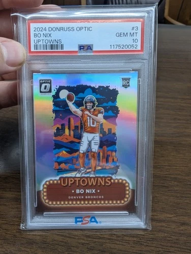 2024 PANINI DONRUSS OPTIC UPTOWNS #3 BO NIX (RC) DENVER BRONCOS PSA 10 GEM MINT