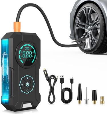 Portable Tire Inflator Air Compressor, 5X Faster 150PSI Cordless Air Pump with 2