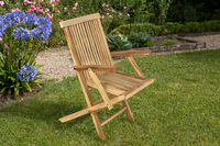 Teakholz Gartenstuhl Klappstuhl Mit Armlehnen Mallorca