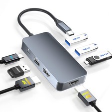 Docking Station Dual Monitor for Dell/HP/Mac Laptops, 7 IN 1 USB to Dual HDMI...