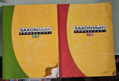 stephen hake / john saxon  SAXON MATH HOMESCHOOL 6/5 7/6      softcover lot