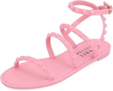Journee Collection Women 9 M Pink Saphira Ankle Strap Studded Sandals NIB SA5