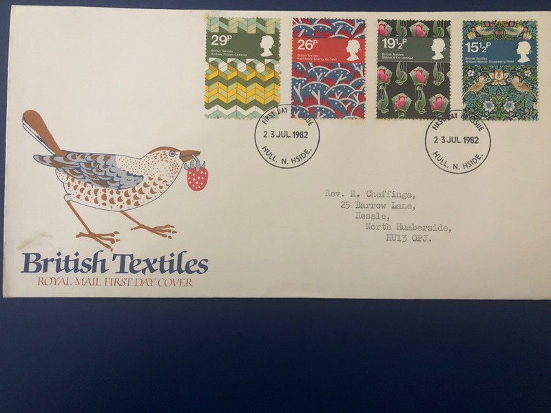 MF Great Britain Scott # 996-99 British Textiles FDC
