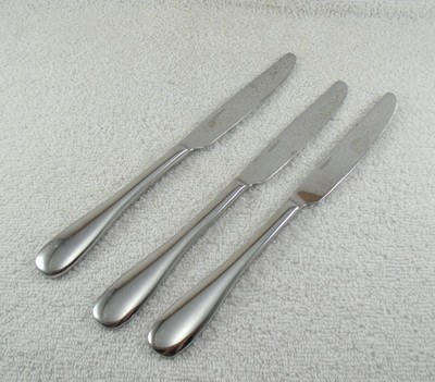 Voss Dinner Knife Lot of 3  Oneida 18/0 Glossy Stainless Flatware
