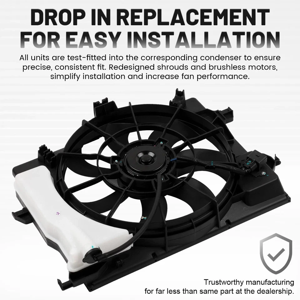 Conjunto de ventilador de refrigeración del motor de reemplazo HY3115136 OE para Hyundai Accent 2012-2017 Foto 2 de 4