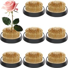 Sliner 8 Pcs 2 Inch Floral Frogs Round Brass Flower Holder Japanese 2 Inch, /