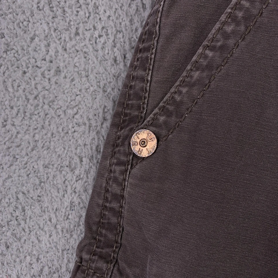 Pantalones Cortos True Religion Para Hombre 35 Gris Carga Cordón Dobladillo Crudo Bermudas Y2K Sueltos Foto 3 de 4