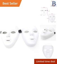 Lightweight White Blank Face Masks for Halloween DIY - Unisex and Stylish