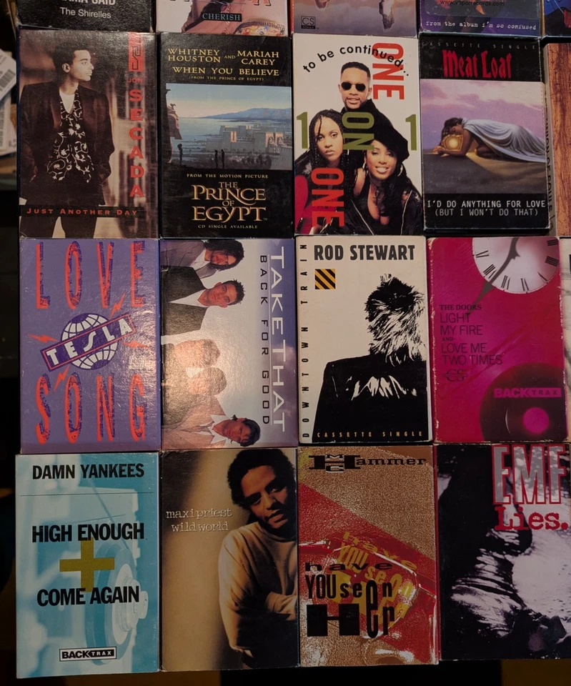 CASSETTE SINGLE LOT, 113 Tapes, 1980's and 1990's, Rock Pop R&B Rap Soundtracks - Image 2 of 4