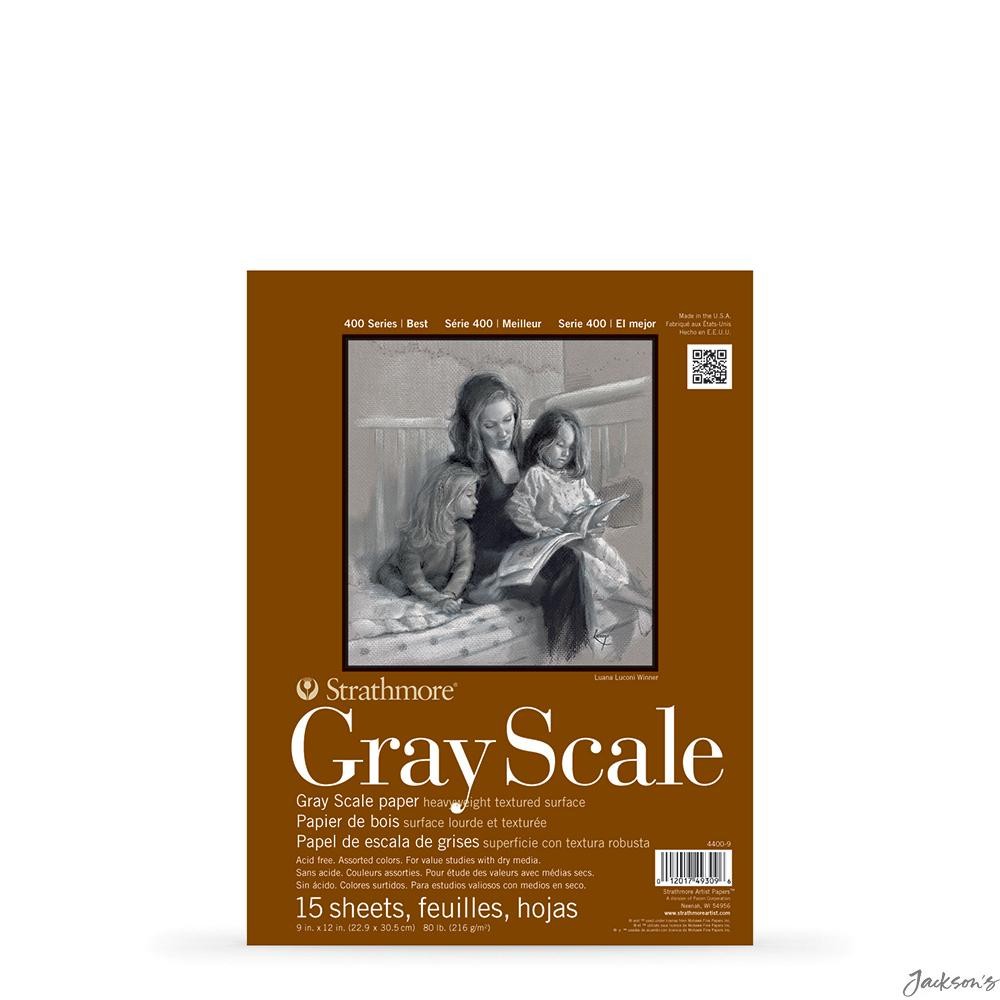 Strathmore : 400 Series : Grey Scale Scale Pad : 216gsm : 15 Sheets : 9x12in ...