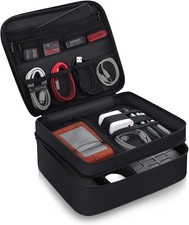 Smof Electronics Travel Organizer, Waterproof Cable Organizer Large, Black