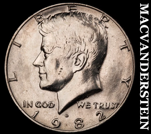 1982-D Kennedy Half Dollar- Choice Gem Brilliant Uncirculated Semi Key #J91