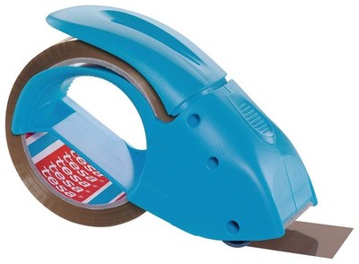 tesapack Hand Dispenser Pack-N-Go - Ergonomic Handheld Blue Packaging Tape Dispe