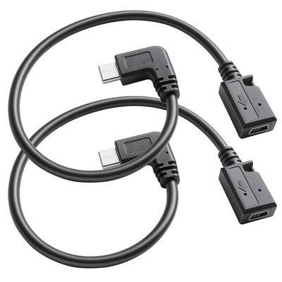 AJDPOI Mini USB to C Cable [2-Pack] 90 Degree Right Angled Type C Male... 