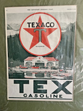 Vintage 1925 Texaco Lithograph Advertisement &ndash; Saturday Evening Post