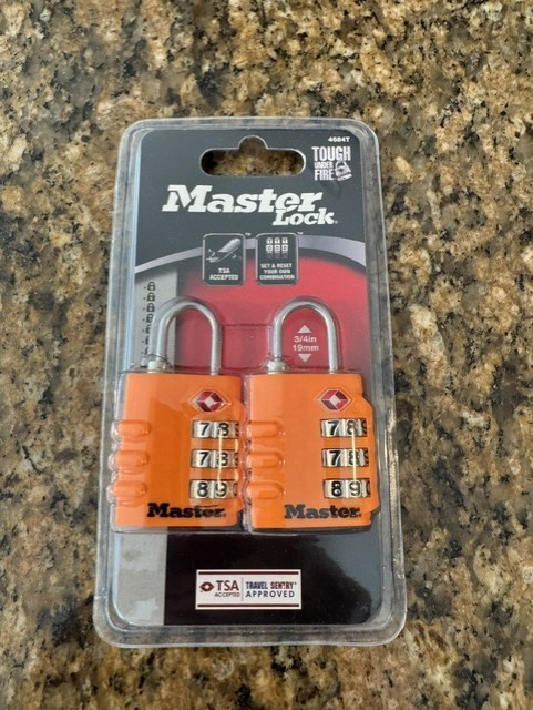 Master Lock Luggage Lock 4684T TWO (2) Pieces! Set Your Own Combination!