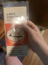 Lake Central Airlines Timetable 10/25/64