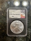 2020-W American Silver Eagle - NGC MS70 FDI - John Mercanti Hand Signed Top Pop
