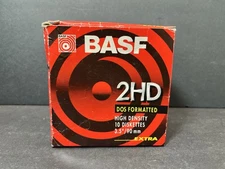 BASF 2HD DOS Formatted 3.5" Diskettes [Open Box}