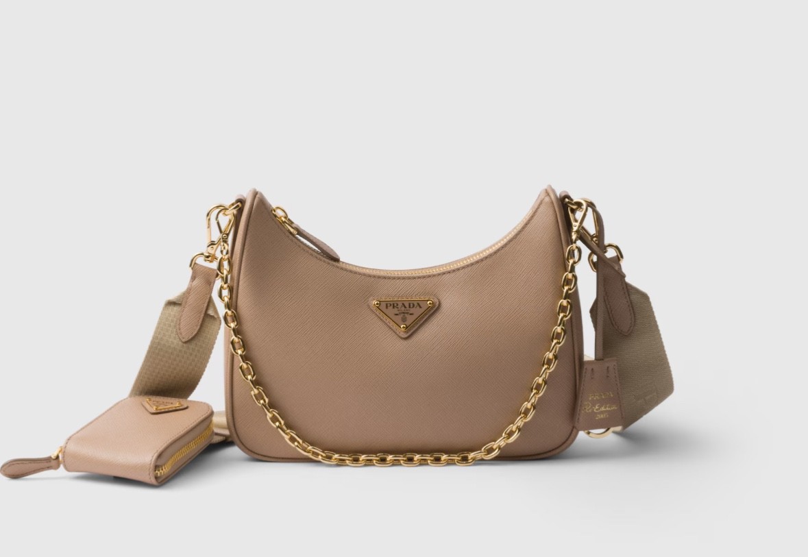 Prada Re-Edition 2005 Saffiano leather bag - Cameo Beige