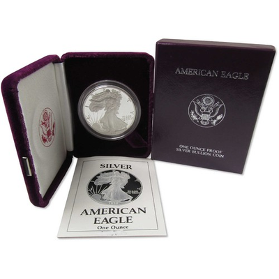 #ad #ad 1989 S American Silver Eagle Bullion Proof $1 Coin Collectible OGP COA $127.99