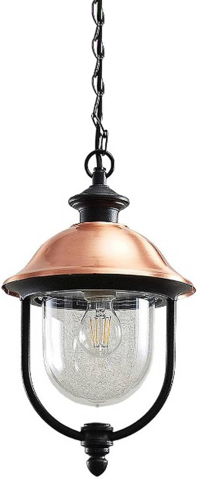 Sospensione Vintage Esterno Alluminio Marrone - Lampada Dimmerabile LED