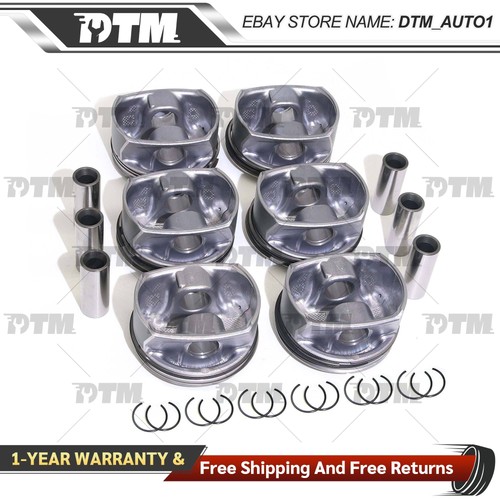 6PCS Mahle Pistons & Rings Set FOR Porsche Panamera 970 3.6L V6 M46.20 M46.40 - Picture 4 of 6