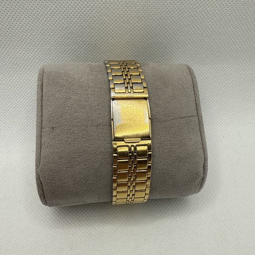 PULSAR y481 x002 GOLD TONE Base Metal Bezel Stainless Steel Quartz Watch VINTAGE - Picture 2 of 6