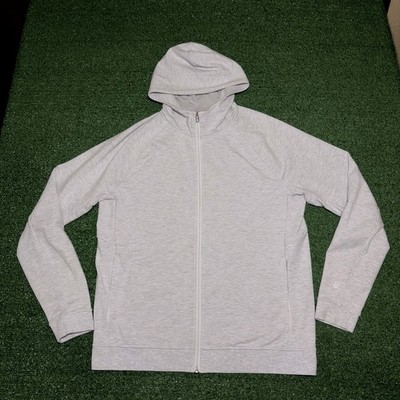 Lululemon City Sweat Full Zip Hoodie Light Gray Performance Mens XL