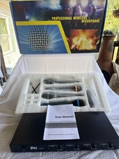 The Vocal Professional Wireless 4 Mic set DJ Karaoke Wedding Party Go-To Set!