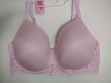 No Boundaries Wireless Bra Lace Trim Lightly Lined XXL PINK Back Close