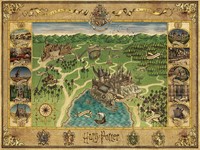Erwachsenenpuzzle 1500 Teile - Harry Potter - Hogwarts Karte | Spiel | Deutsch